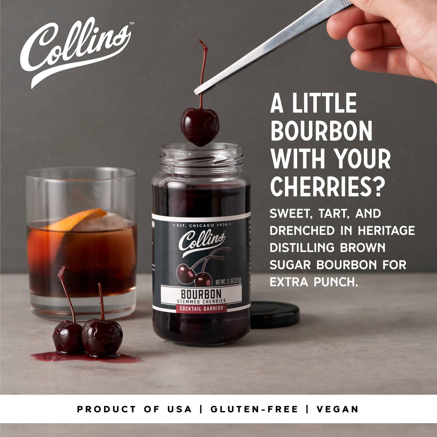 Soaked Stemmed Bourbon Cherries