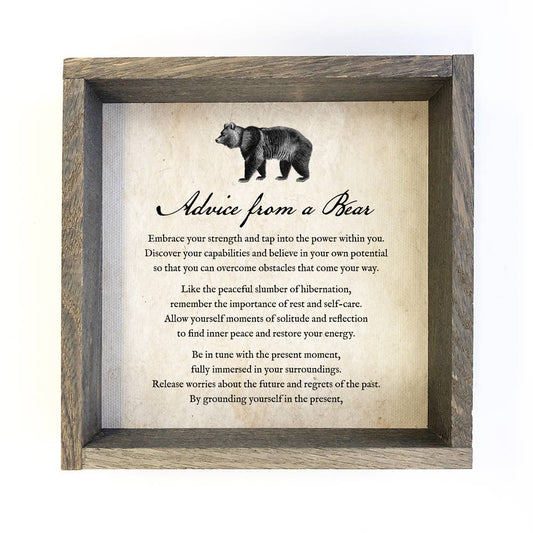 Advice from a Bear -
