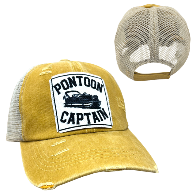 dkhandmade - PONTOON CAPTAIN | UNISEX HAT | DISTRESSED