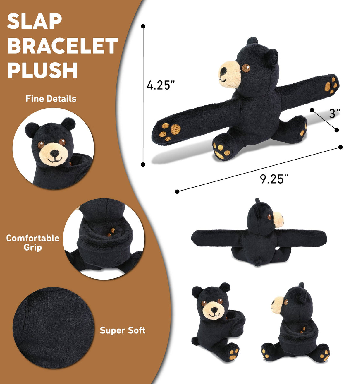 Slap Bracelet-Black Bear