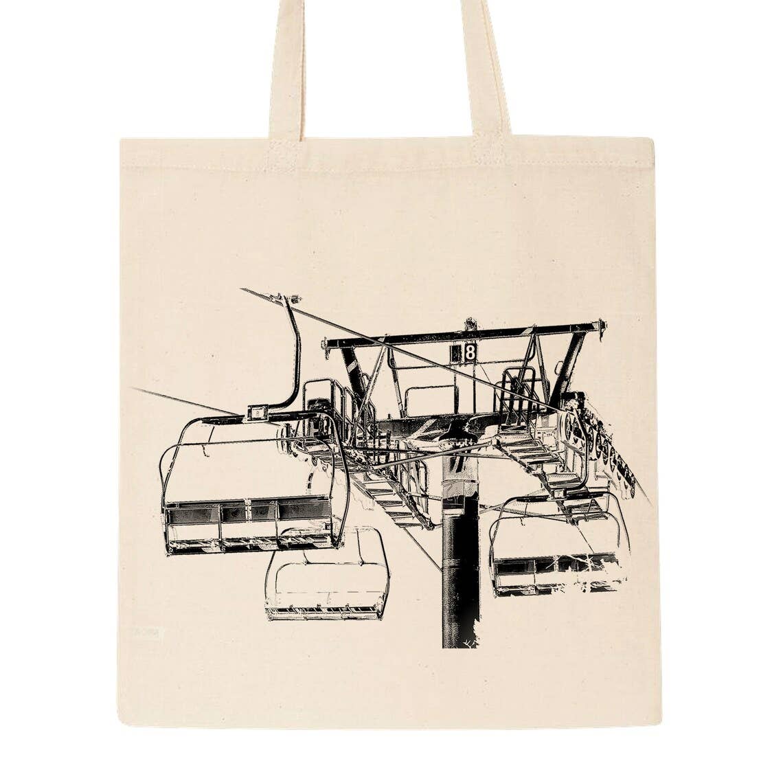 Ski Lift Tote Bag