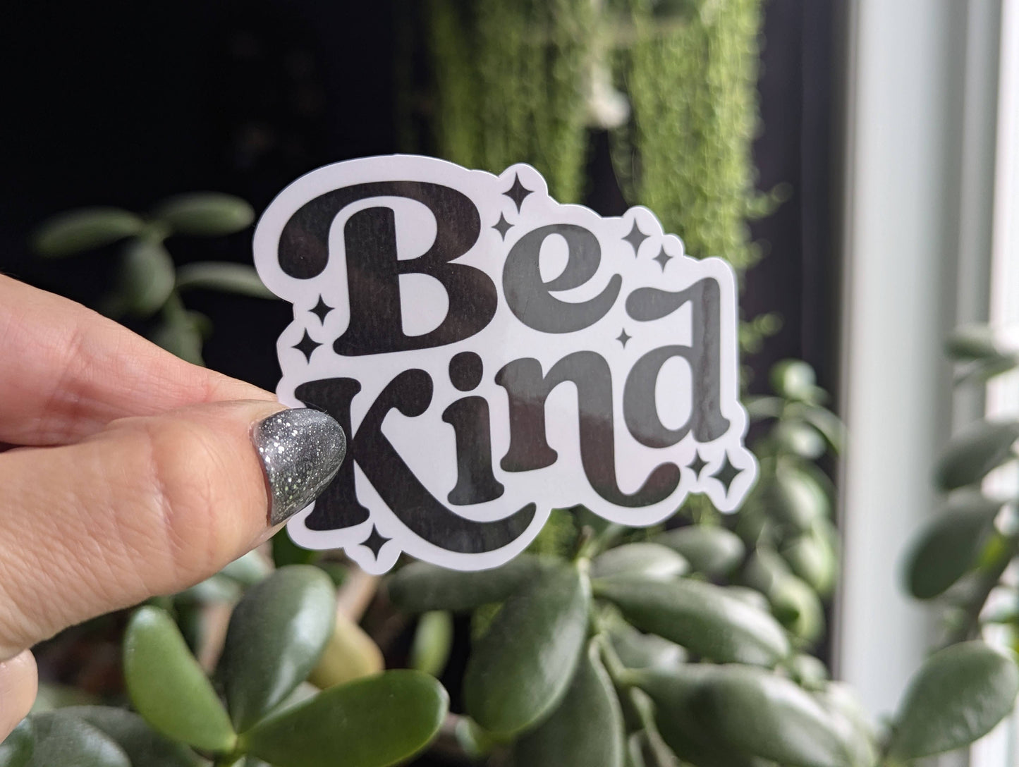 Moonlit Creations - Be kind vinyl sticker, positive inspirational merch