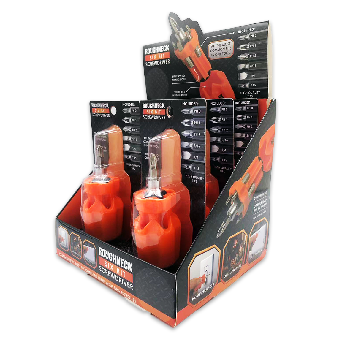 Screwdriver Short Handle with 6 Bits