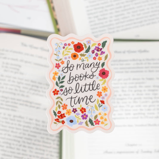 Elyse Breanne Design -  So Many Books So Little Time Sticker 2.1x3.1in
