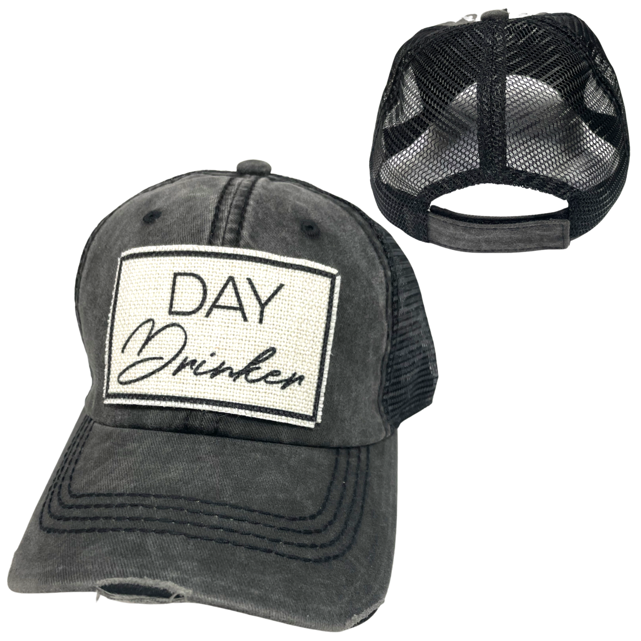 dkhandmade - DAY DRINKER BALL CAP | UNISEX HAT | DISTRESSED