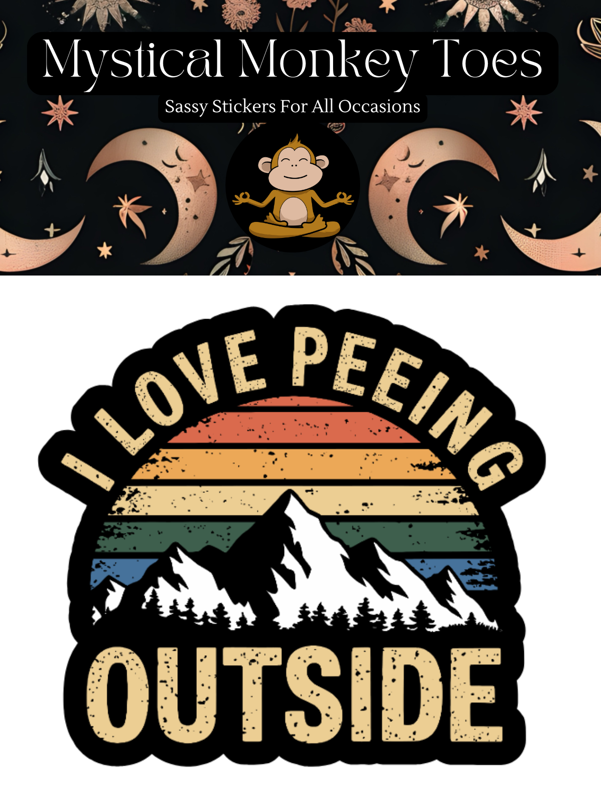 I Love Peeing Outside Sticker