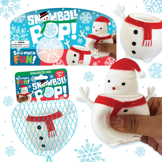 Snowman Pop Ball Fidget Toy