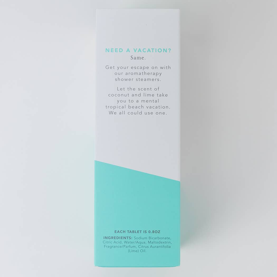 I Need A Vacation Aromatherapy Shower Steamers Coconut Lime