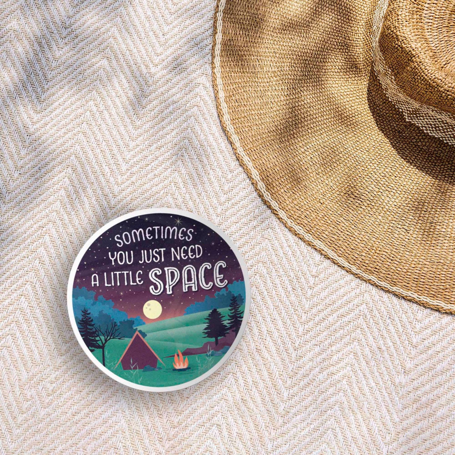 Just Need a Little Space Camping Sticker