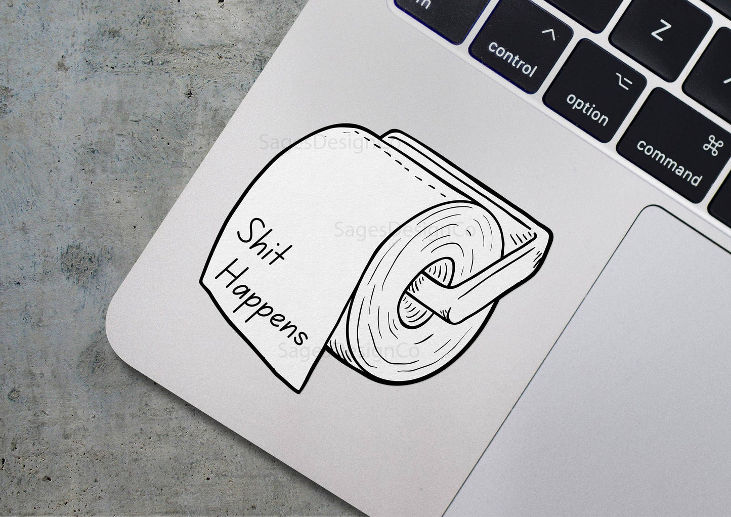 Shit Happens Funny Weatherproof Vinyl Sticker