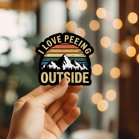 I Love Peeing Outside Sticker