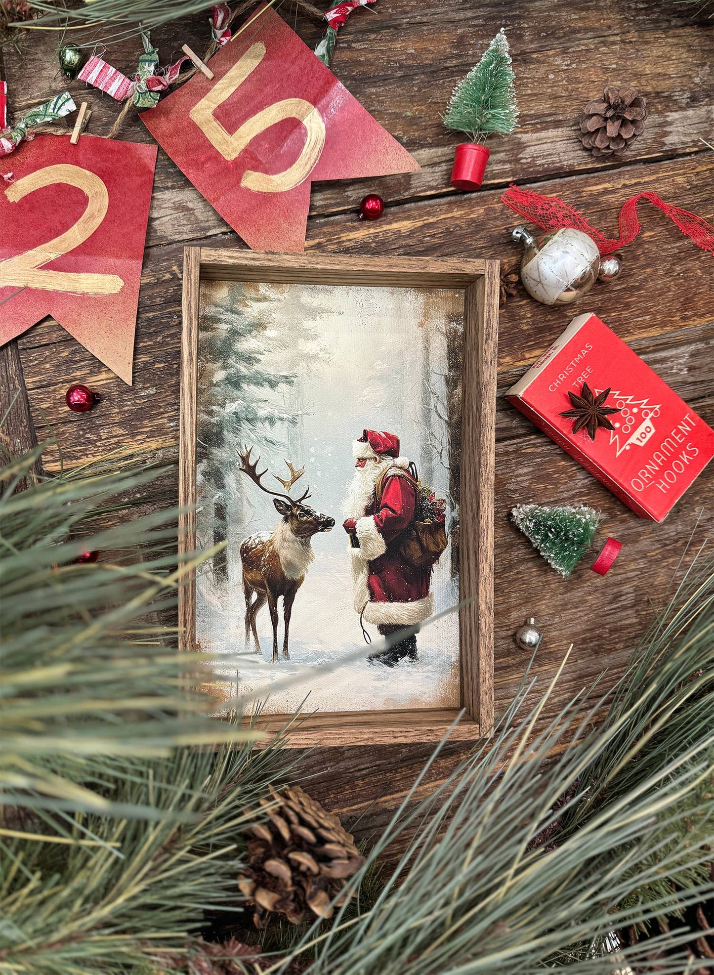 Santa Claus and Reindeer
