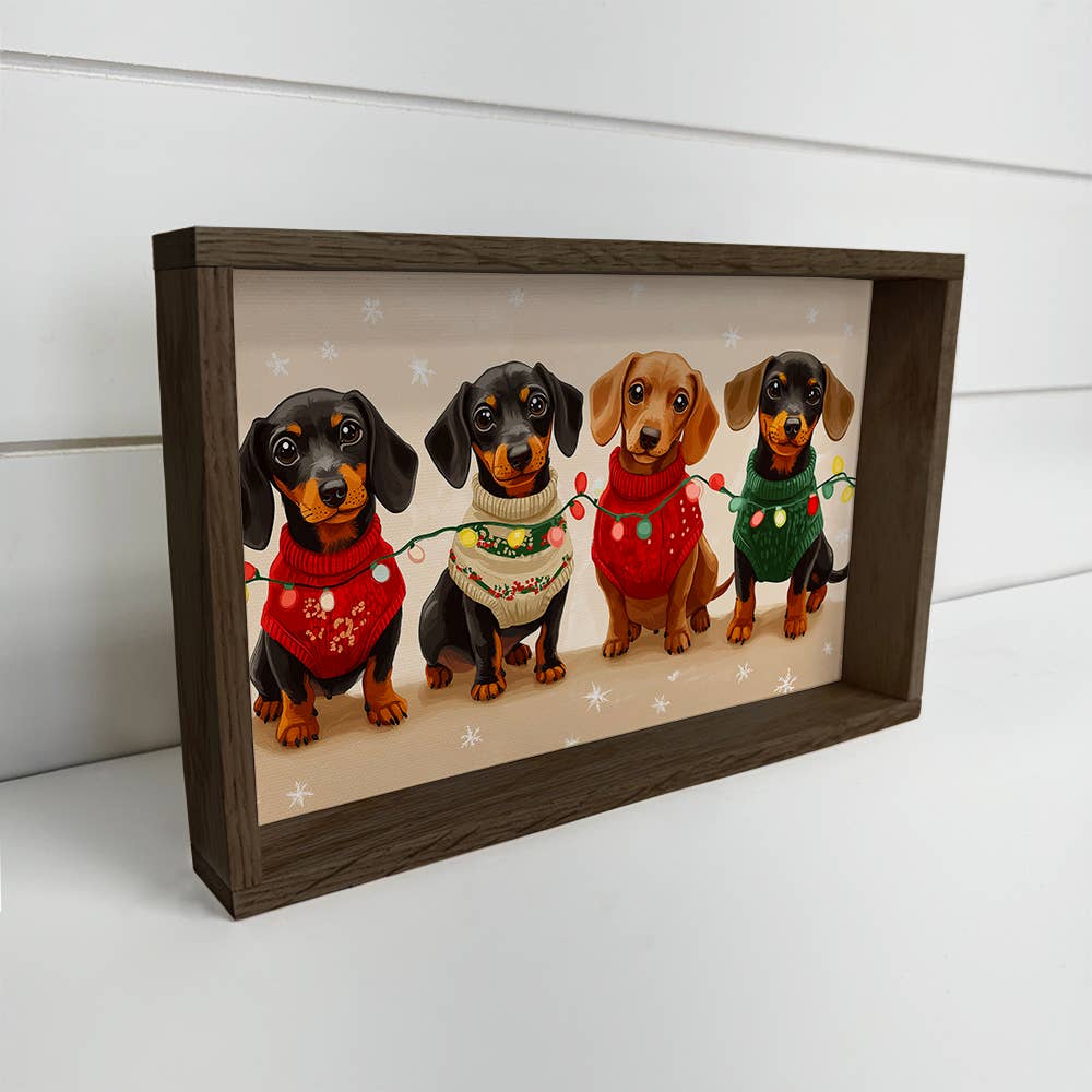 Dachshunds Christmas Lights