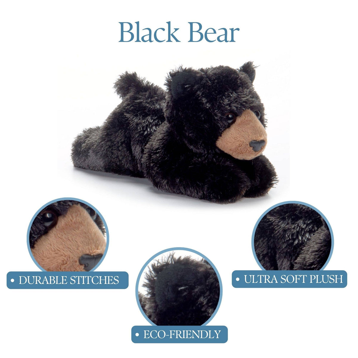 8"  Scoopz Black Bear Wild Life