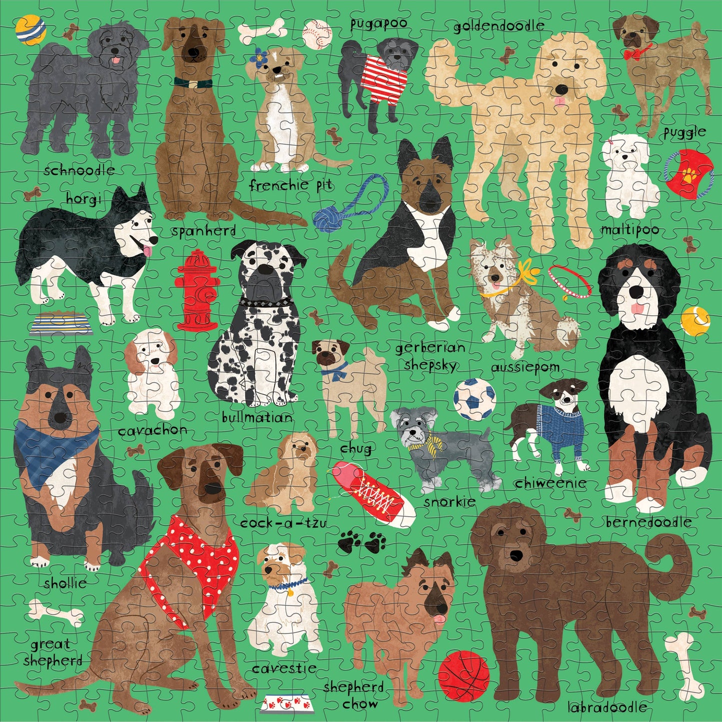 Doodle Dog And Other Mixed Breeds 500 Piece Puzzle