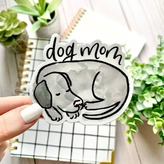 Elyse Breanne Design - Watercolor Dog Mom Sticker 2.5x3in
