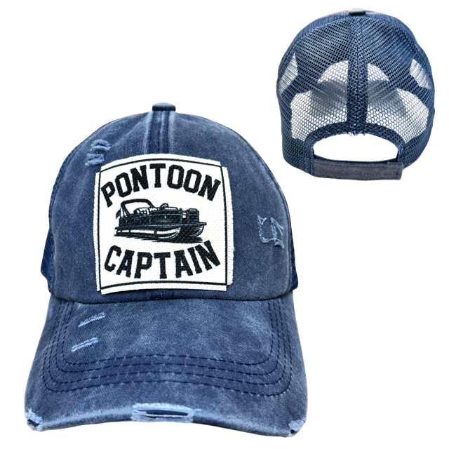 dkhandmade - PONTOON CAPTAIN | UNISEX HAT | DISTRESSED