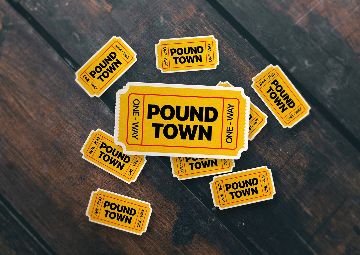 Ticket To Pound Town Sticker,