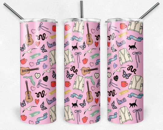 20 oz Skinny Tumbler, Taylor Icons