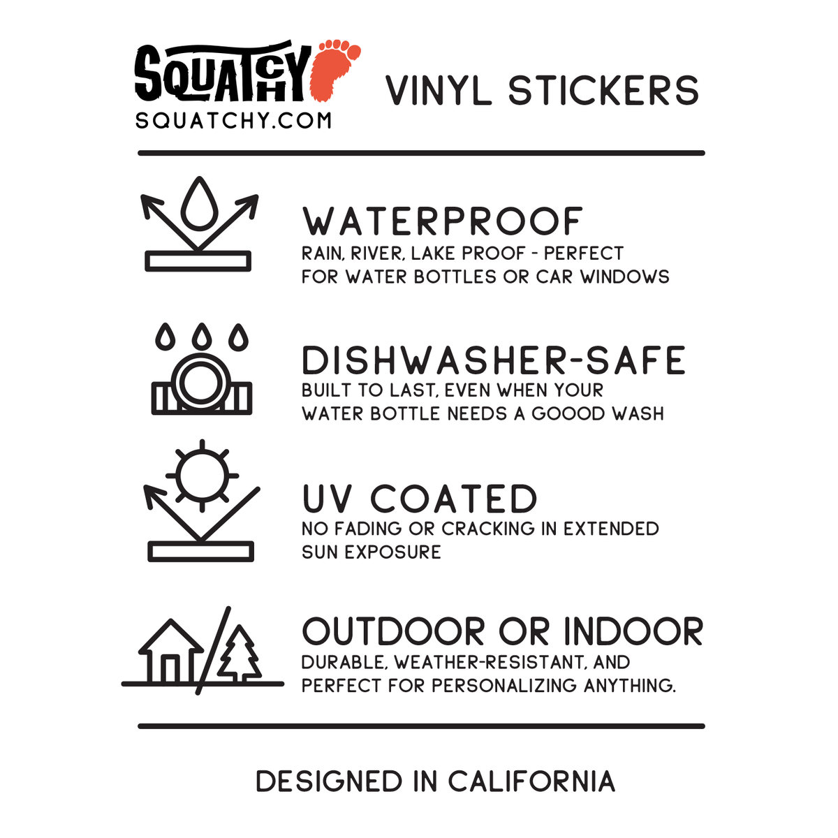 Squatchy - Bigfoot Peace Sticker