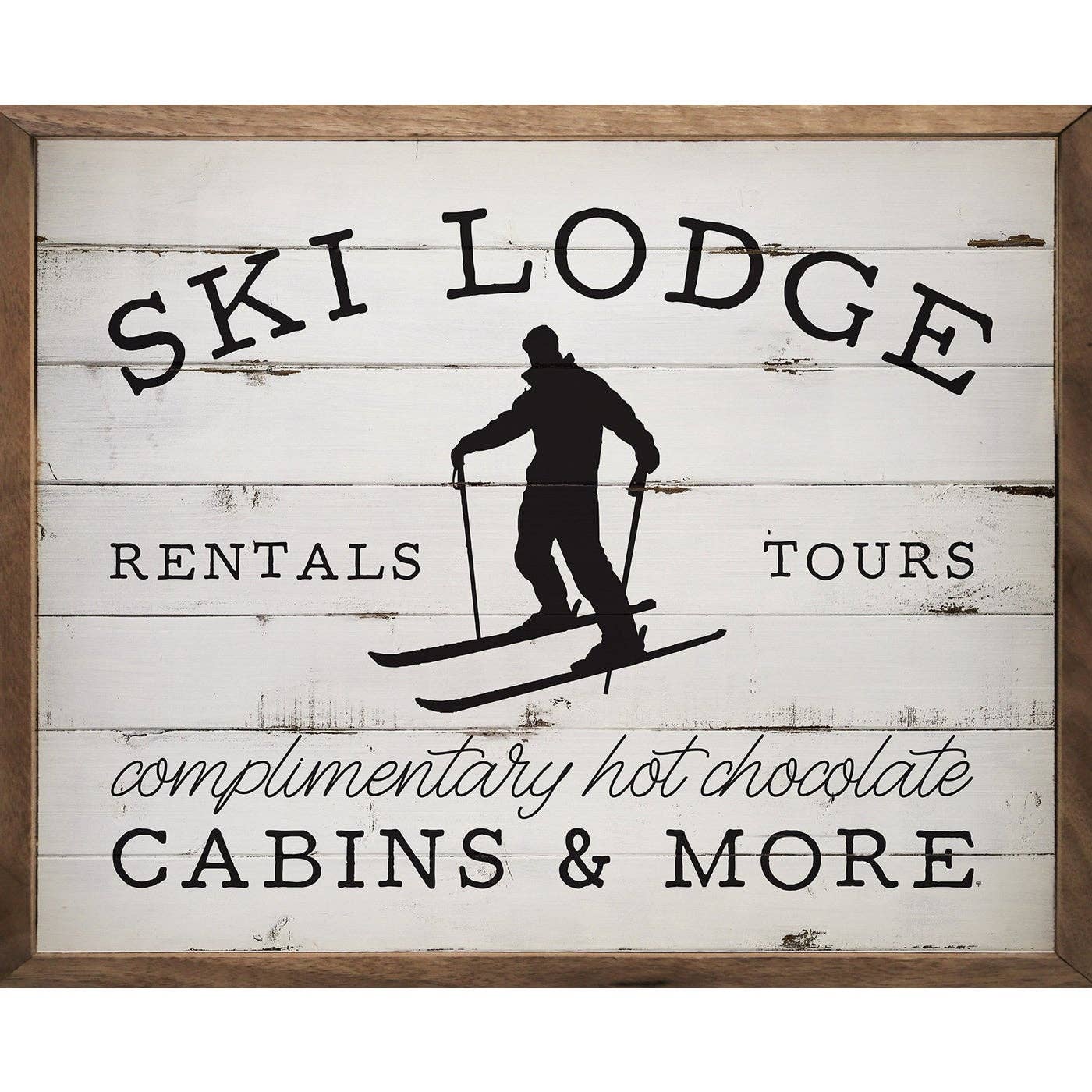 Ski Lodge Skier Whitewash