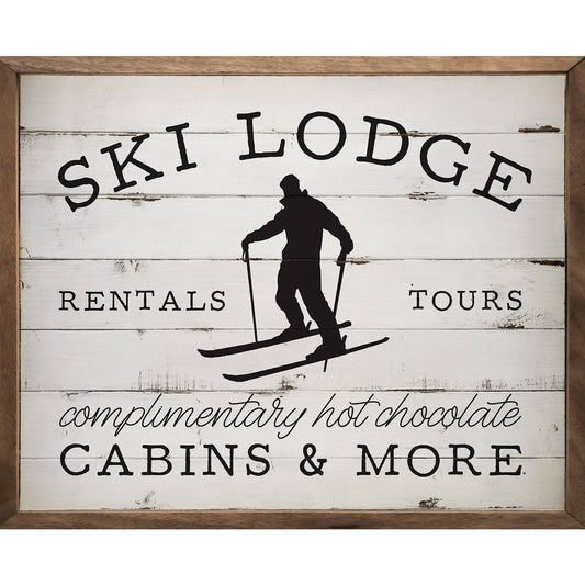 Ski Lodge Skier Whitewash