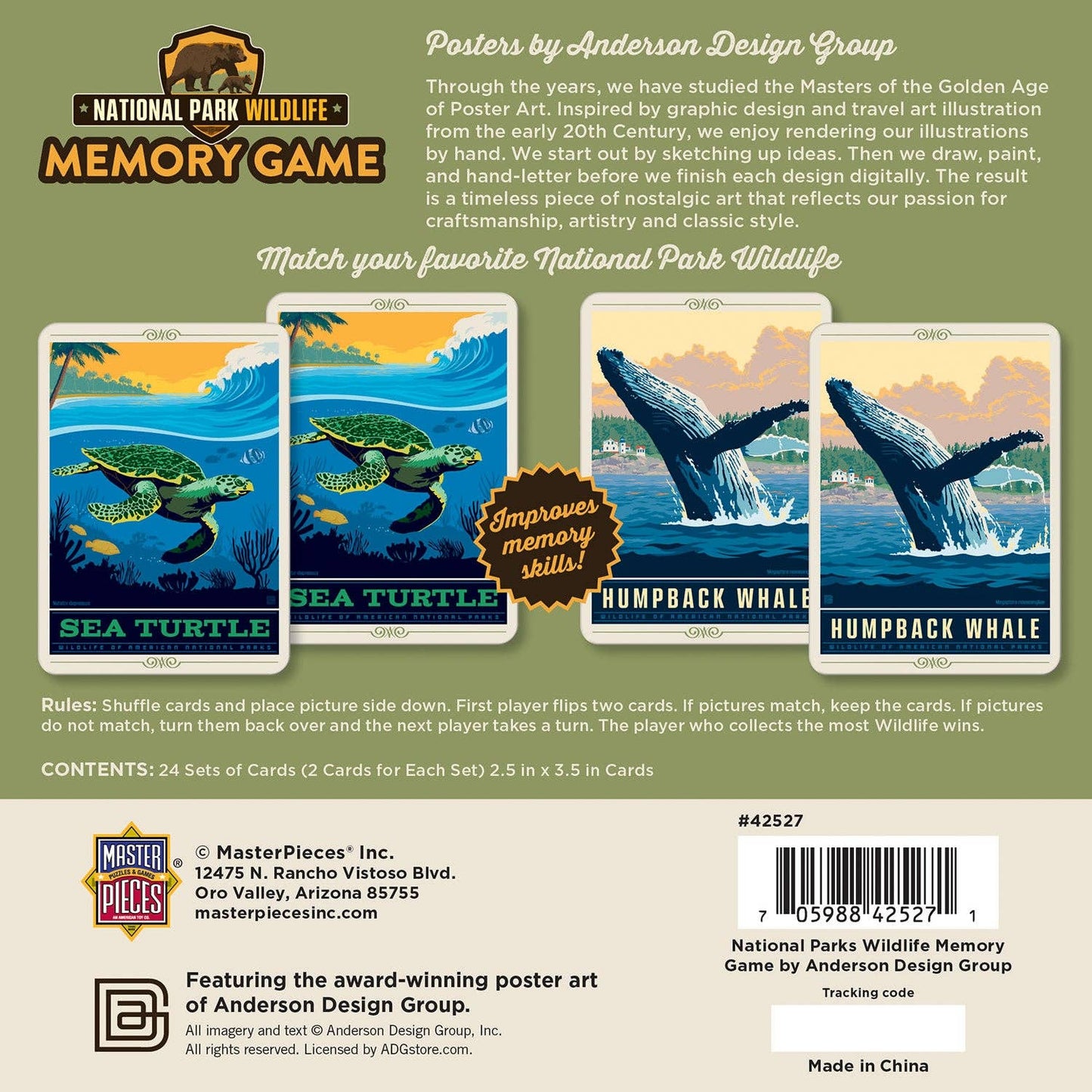 National Parks Wildlife Memory Game