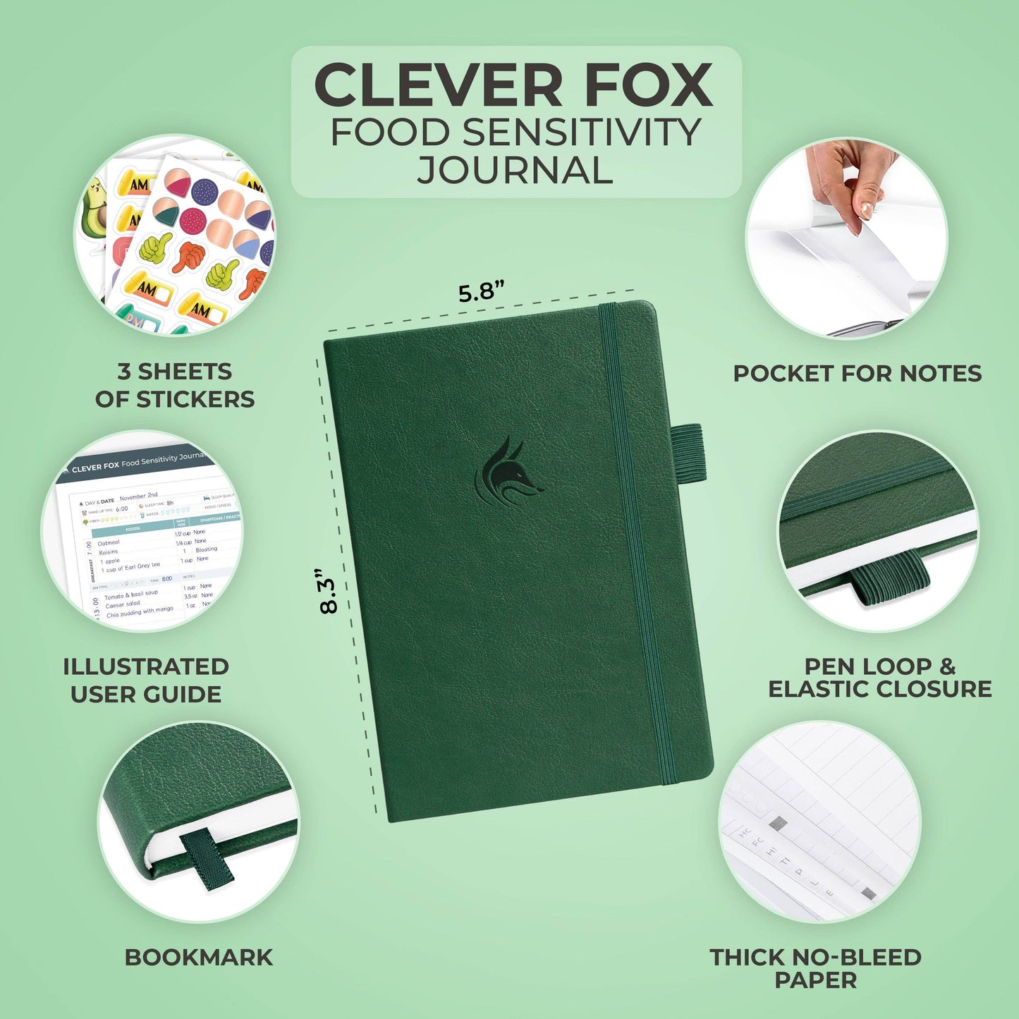 Clever Fox Planners - Food Sensitivity Journal