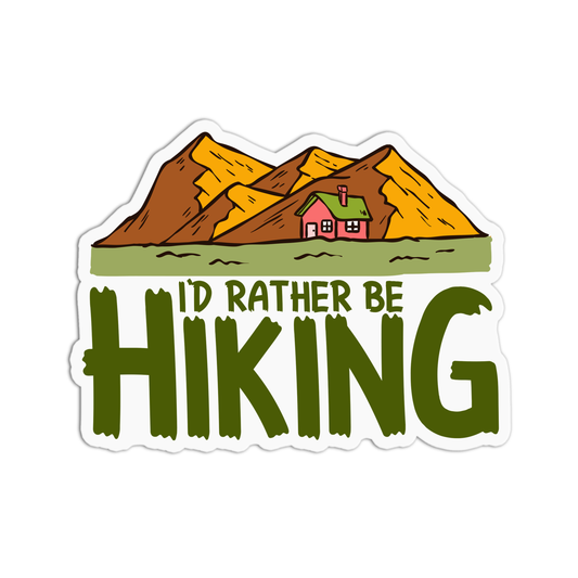 I'd Rather Be Hiking Vinyl Sticker