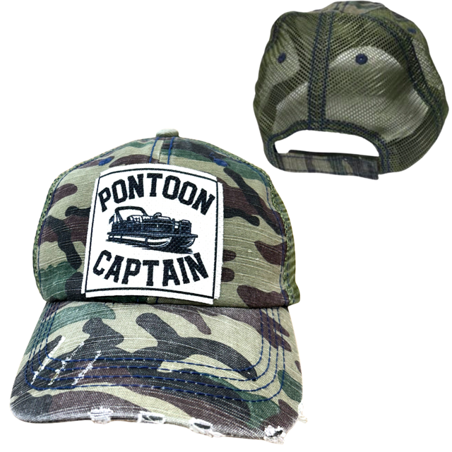 dkhandmade - PONTOON CAPTAIN | UNISEX HAT | DISTRESSED