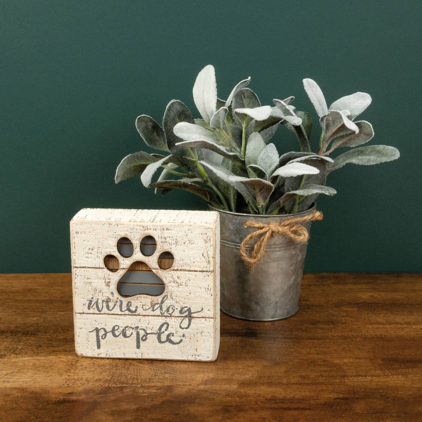 We're Dog People Slat Box Sign