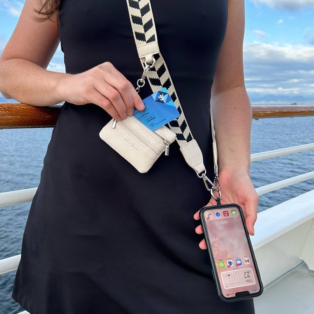 Clip & Go Strap with Zippered Pouch – Chevron Collection