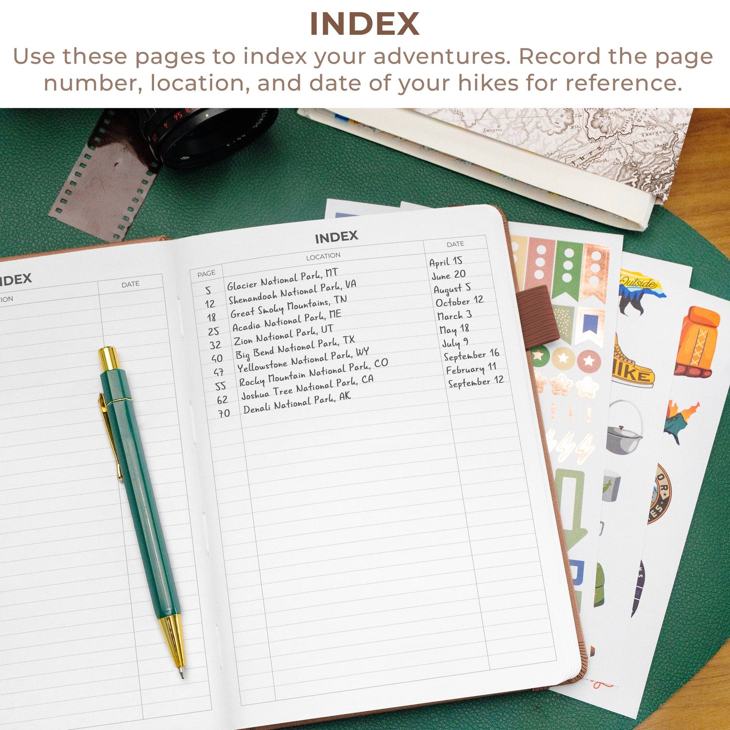 Clever Fox Planners - Hiking Journal