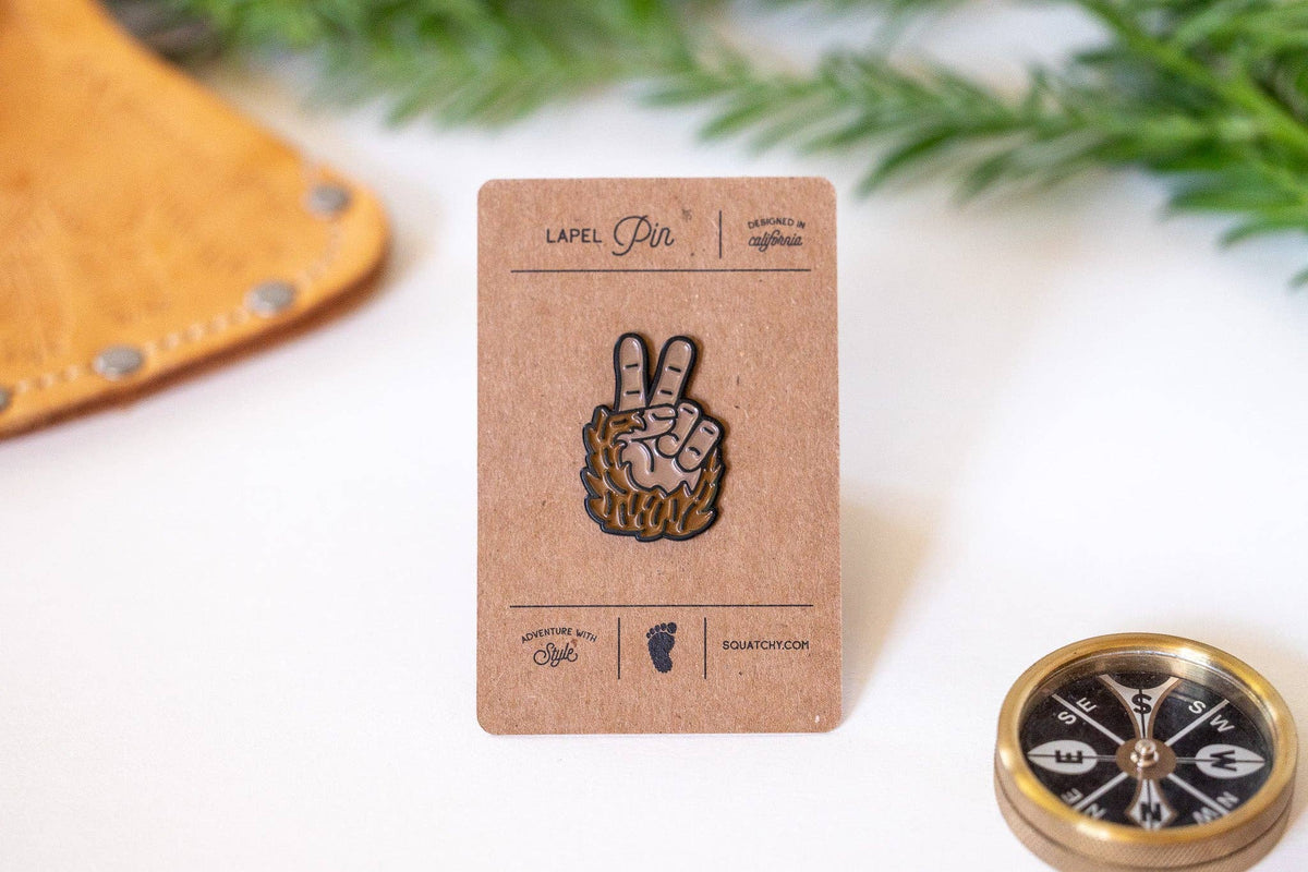 Bigfoot Peace Pin
