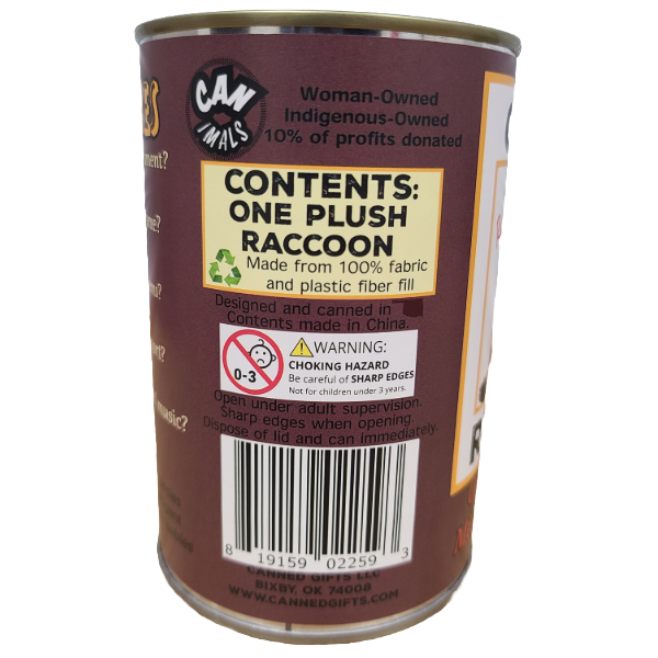Canned Raccoon w/Funny Jokes