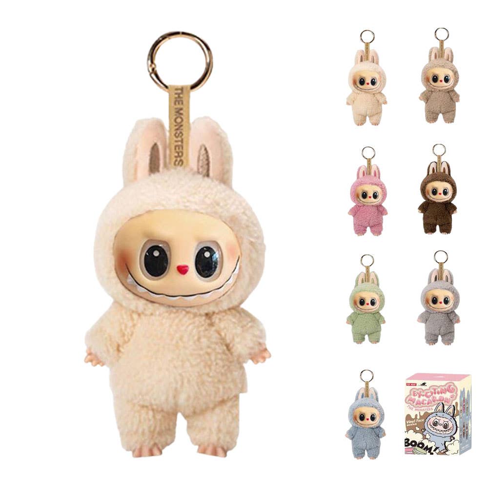 Monster Bunny Plush Doll Keychain
