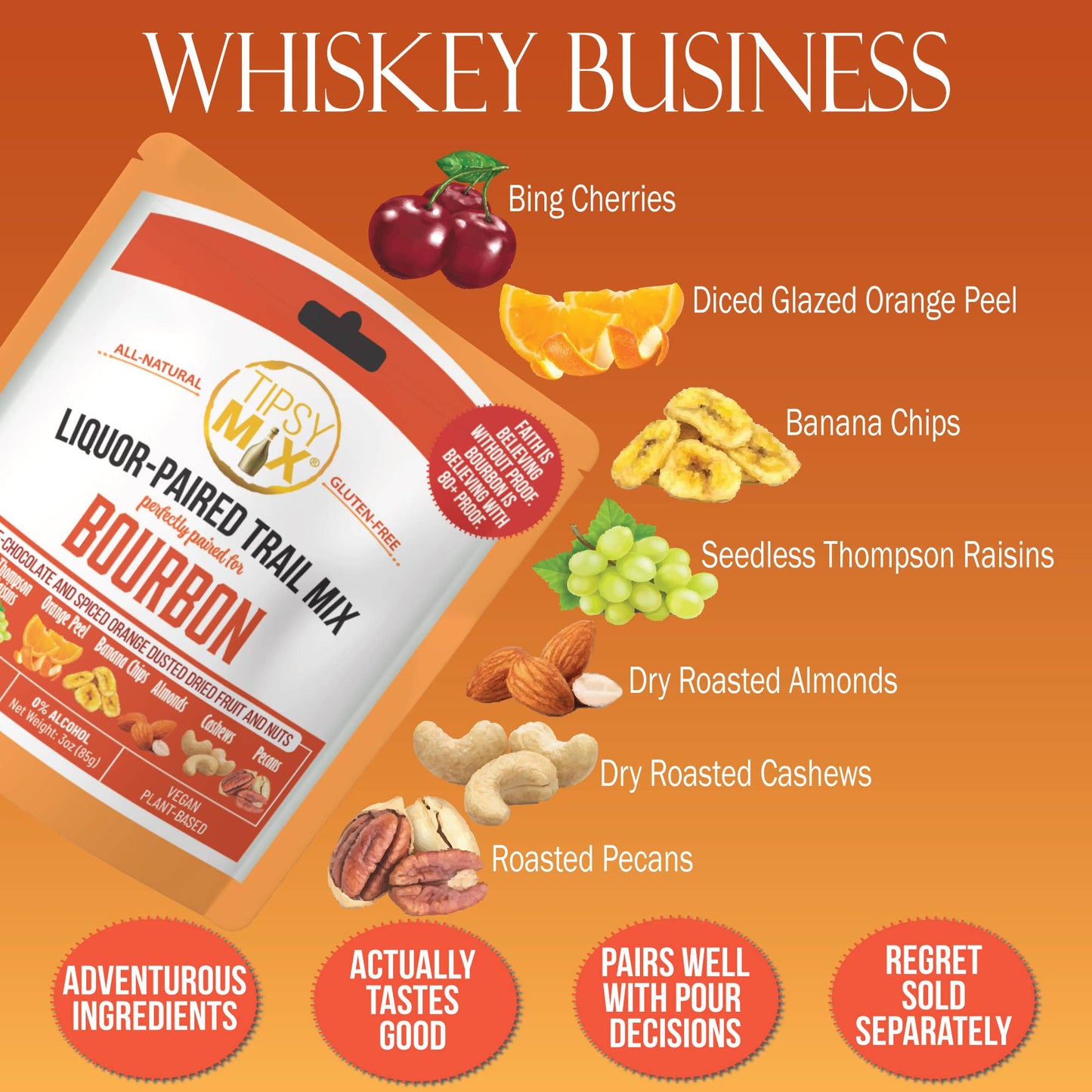 Liquor-Paired Trail Mix - Bourbon