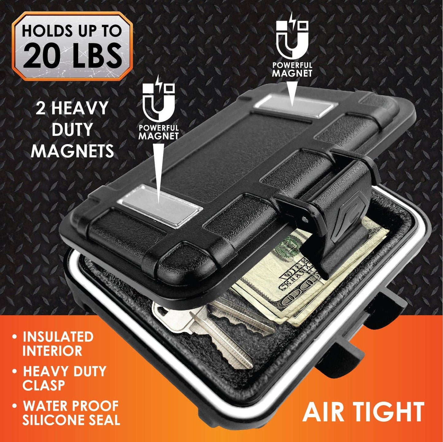 Smell Proof Magnetic Storage Box