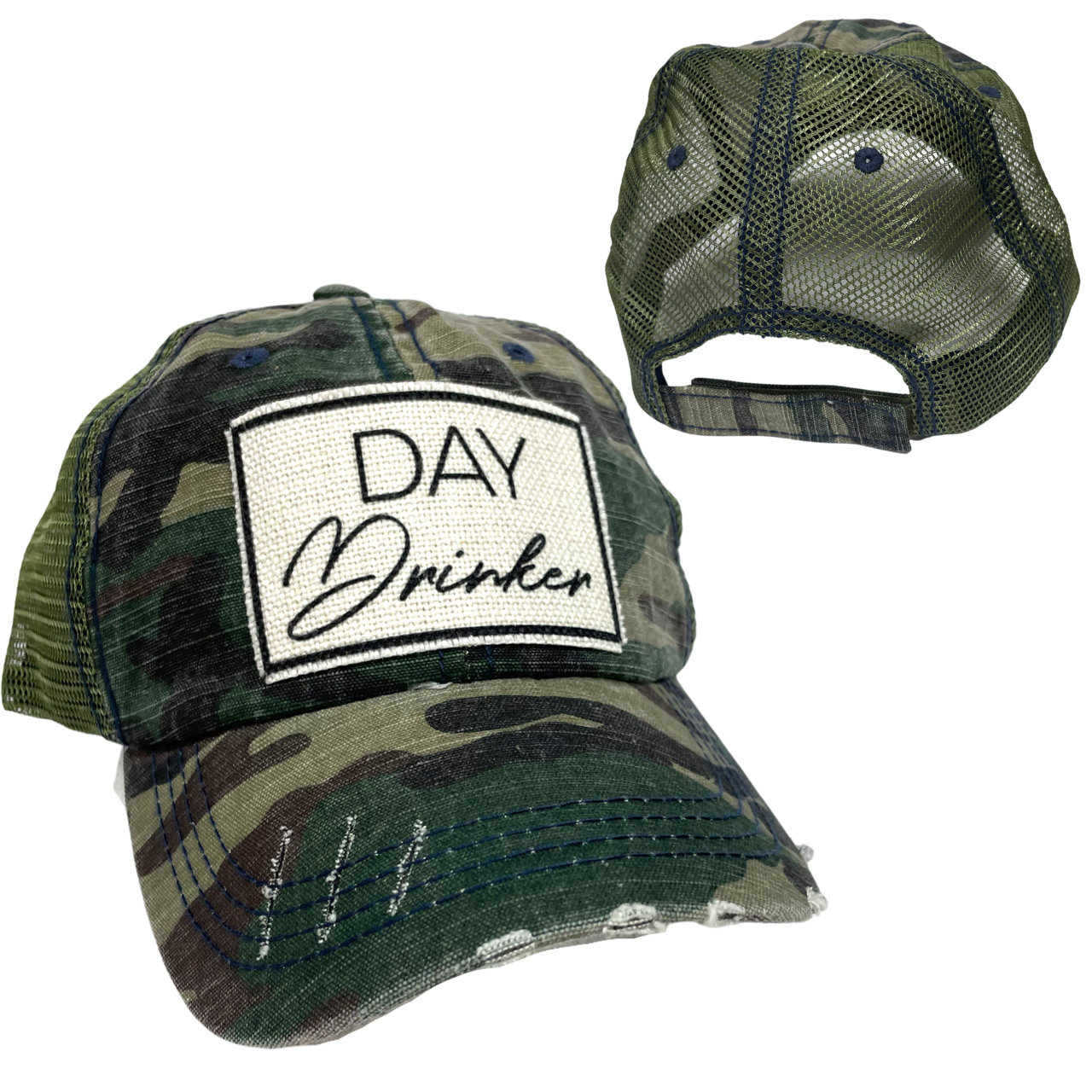 dkhandmade - DAY DRINKER BALL CAP | UNISEX HAT | DISTRESSED