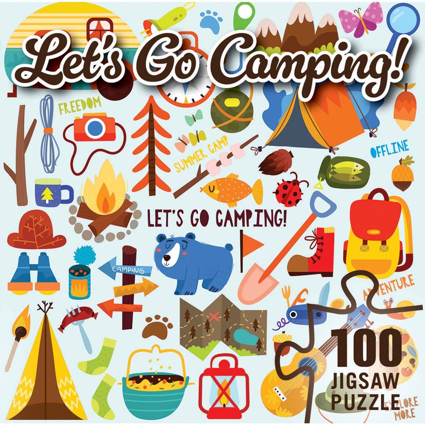 Let's Go Camping 100 Piece Puzzle