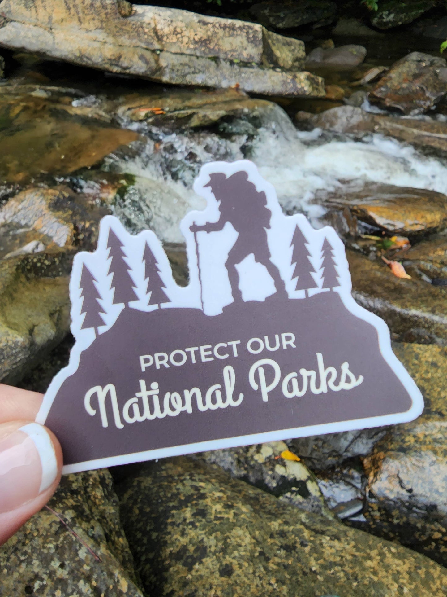Protect the National Parks Hiking Sticker