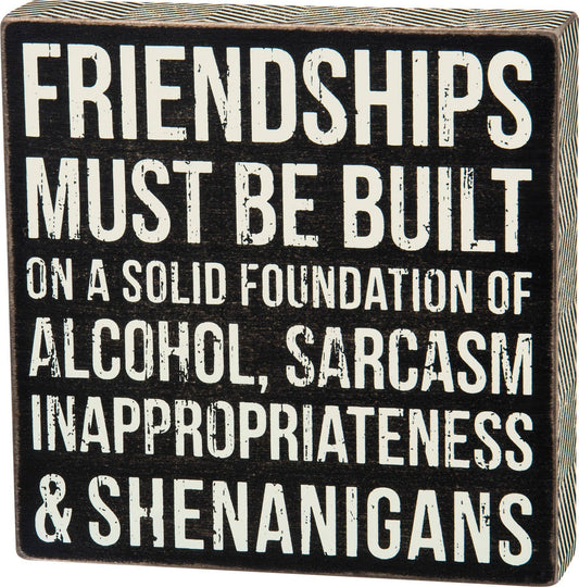 Primitives by Kathy - Friendships Box Sign