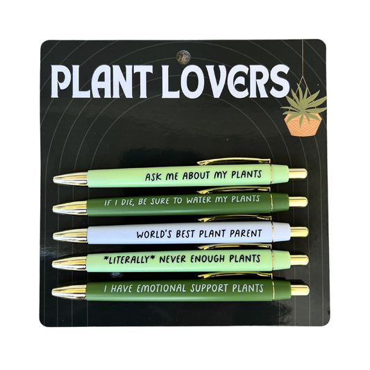 FUN CLUB - Plant Lovers Pen Set (funny, pens, friend, mothers day, spring, stationery)