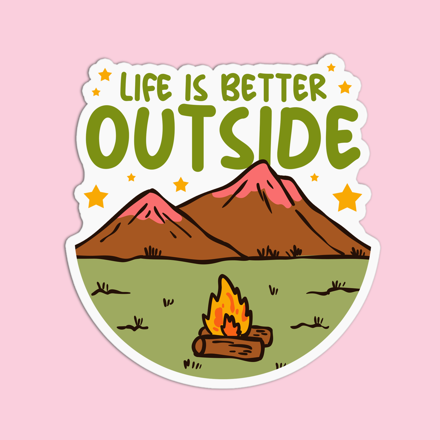 Life Is Better Outside Vinyl Waterproof Stickers