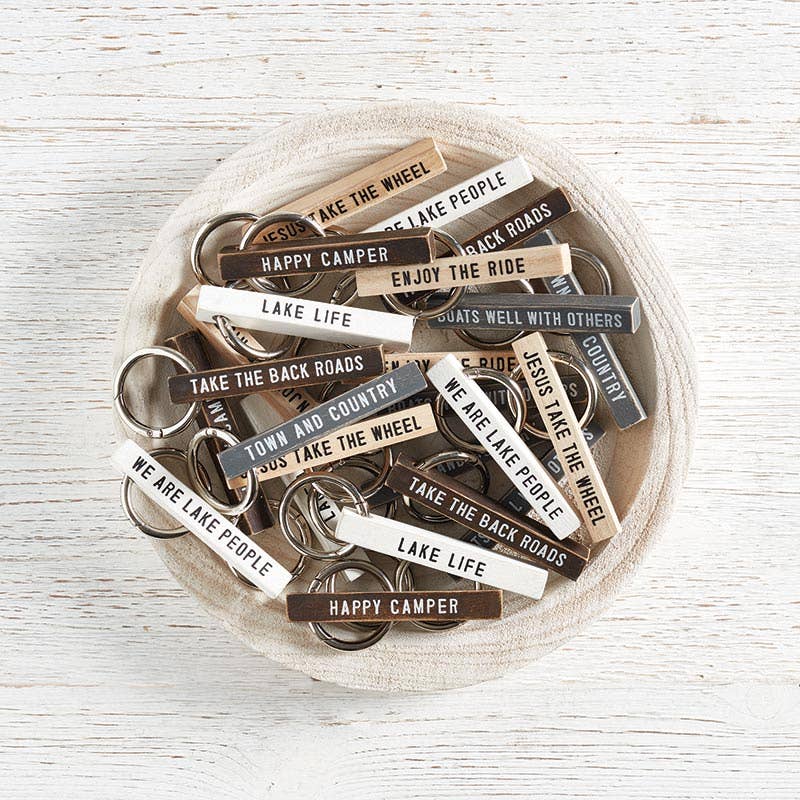 Wood Keychain - Lake People