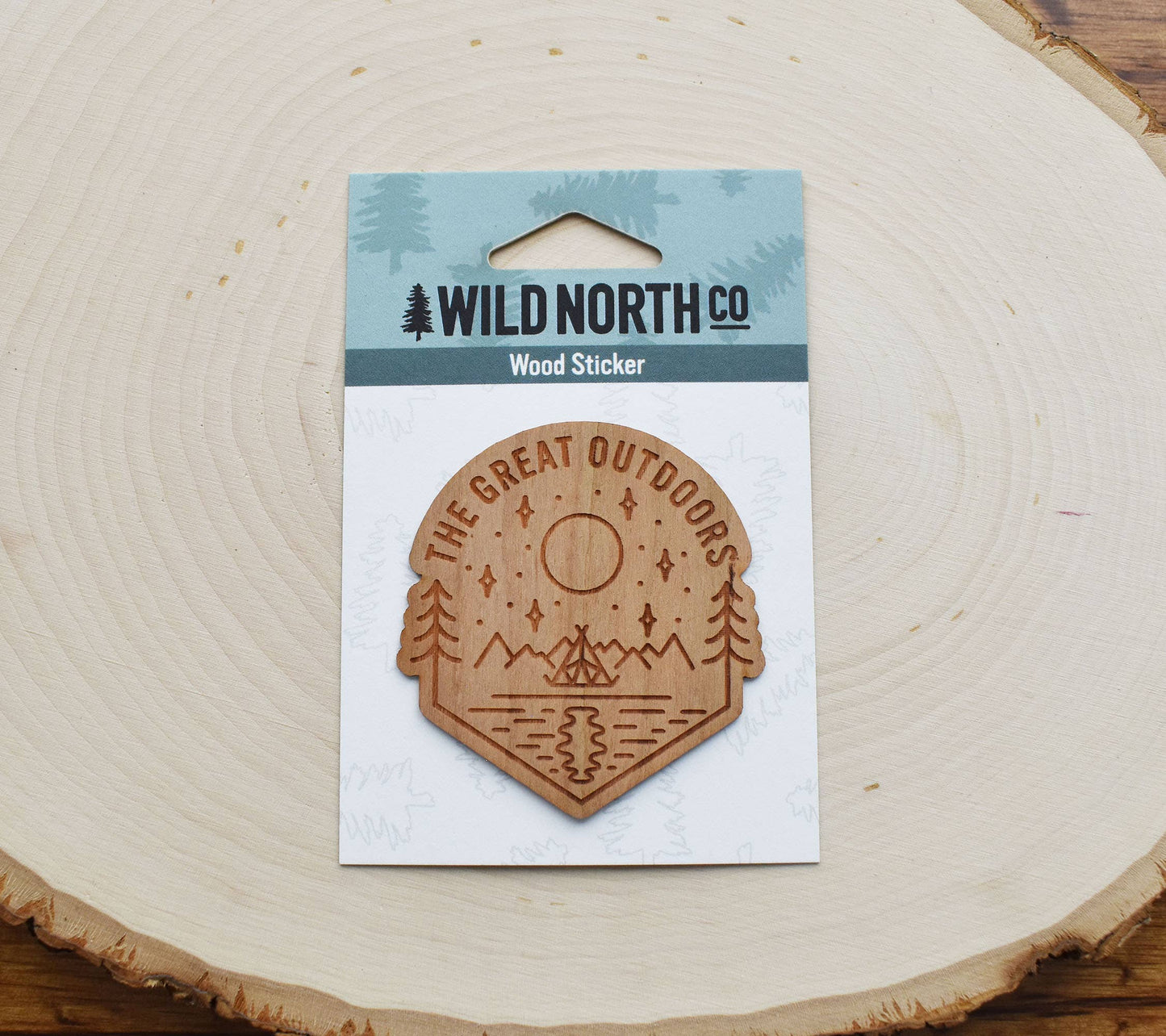 Wild North Co - The Great Outdoors Wood Sticker
