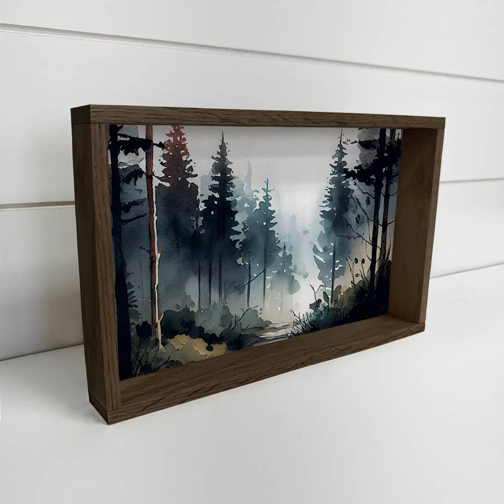 Forest Shadow Painting - Forest Landscape Canvas Art