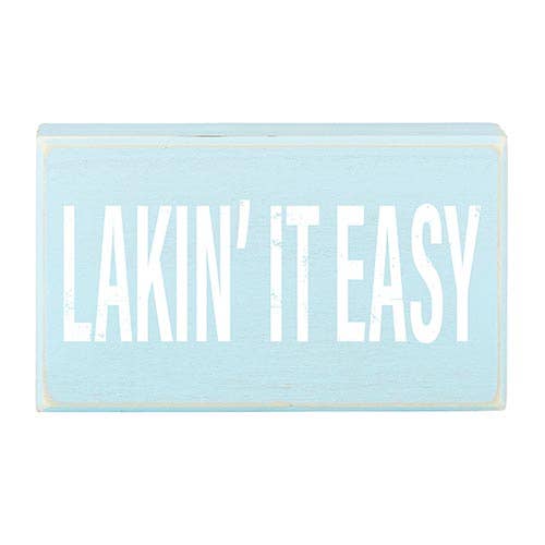 Angle - 6x3.5 Blu Box Sign-Lake Easy