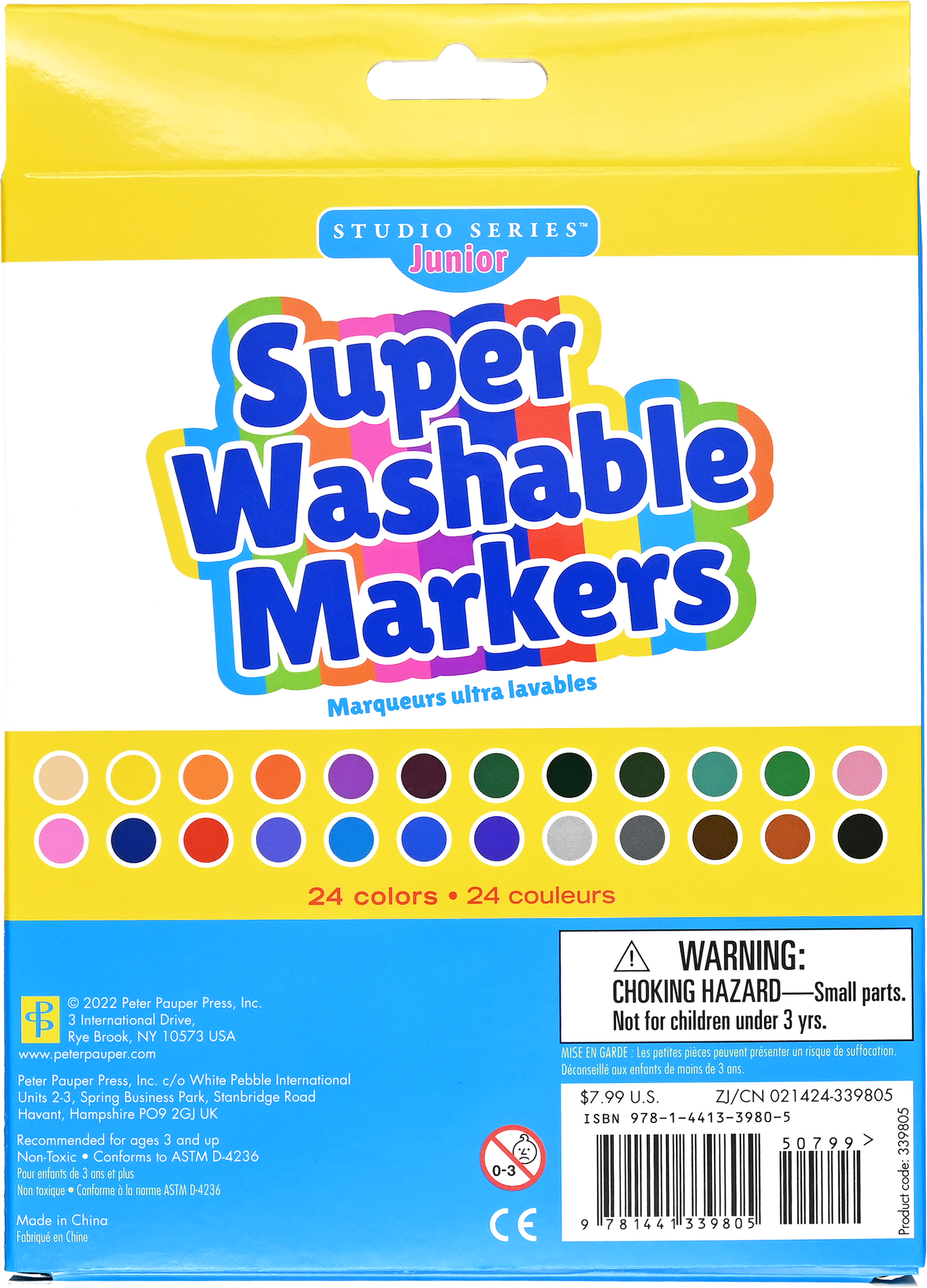 Super Washable Markers (Set of 24 Colors)