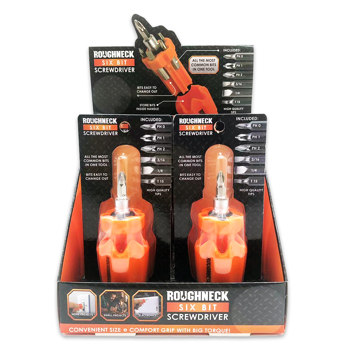Screwdriver Short Handle with 6 Bits